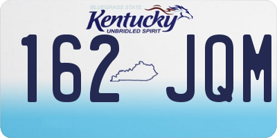 KY license plate 162JQM