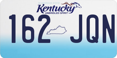 KY license plate 162JQN