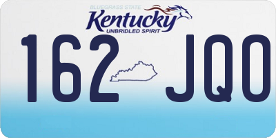 KY license plate 162JQO