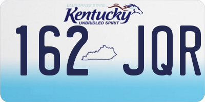 KY license plate 162JQR
