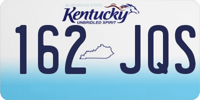 KY license plate 162JQS