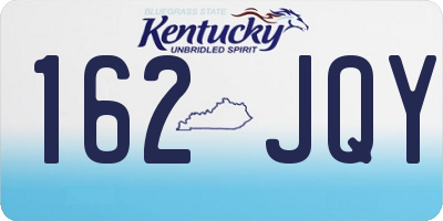 KY license plate 162JQY