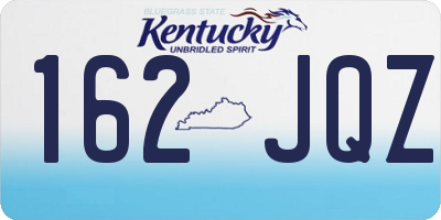 KY license plate 162JQZ