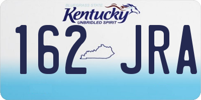 KY license plate 162JRA