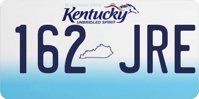 KY license plate 162JRE