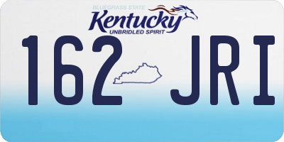 KY license plate 162JRI
