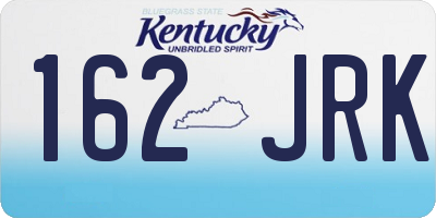 KY license plate 162JRK