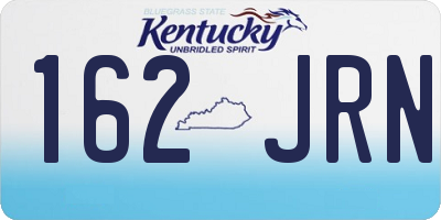KY license plate 162JRN