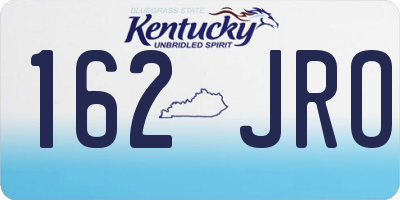 KY license plate 162JRO