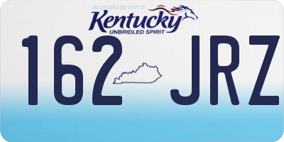 KY license plate 162JRZ