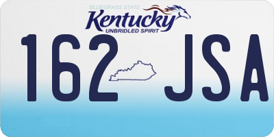 KY license plate 162JSA