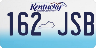 KY license plate 162JSB