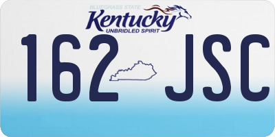 KY license plate 162JSC
