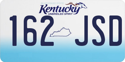 KY license plate 162JSD