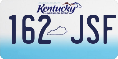 KY license plate 162JSF