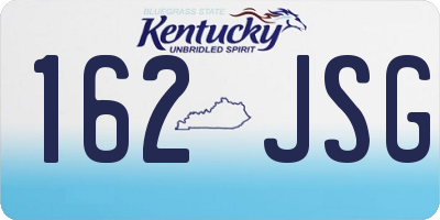 KY license plate 162JSG