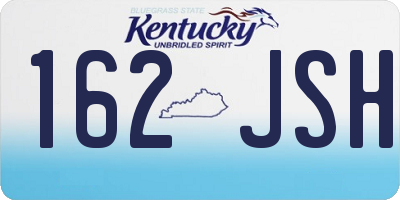 KY license plate 162JSH