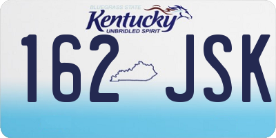 KY license plate 162JSK