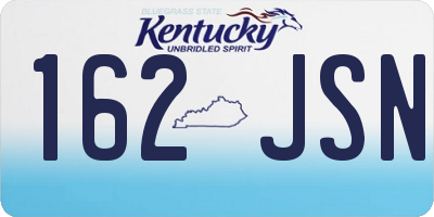 KY license plate 162JSN