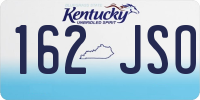 KY license plate 162JSO