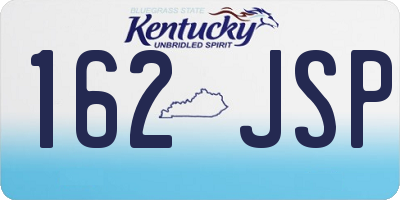 KY license plate 162JSP