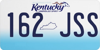 KY license plate 162JSS