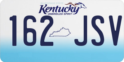 KY license plate 162JSV
