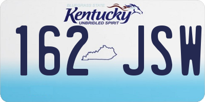 KY license plate 162JSW