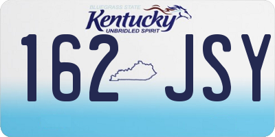 KY license plate 162JSY