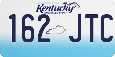 KY license plate 162JTC