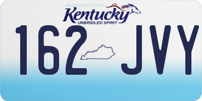 KY license plate 162JVY