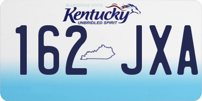 KY license plate 162JXA
