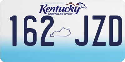 KY license plate 162JZD