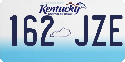 KY license plate 162JZE