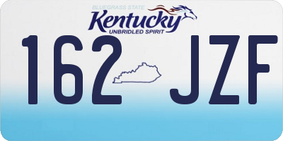 KY license plate 162JZF