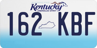 KY license plate 162KBF