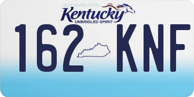 KY license plate 162KNF