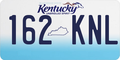 KY license plate 162KNL