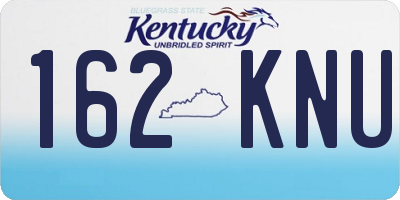 KY license plate 162KNU