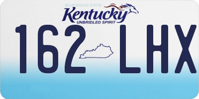 KY license plate 162LHX