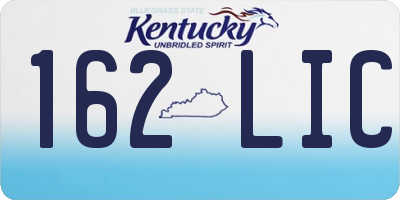 KY license plate 162LIC