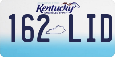 KY license plate 162LID