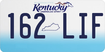 KY license plate 162LIF
