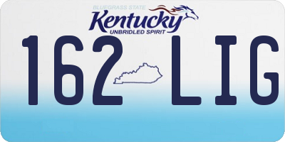KY license plate 162LIG