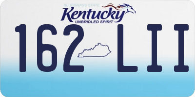 KY license plate 162LII