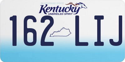 KY license plate 162LIJ