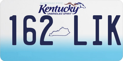 KY license plate 162LIK
