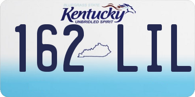 KY license plate 162LIL