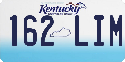 KY license plate 162LIM