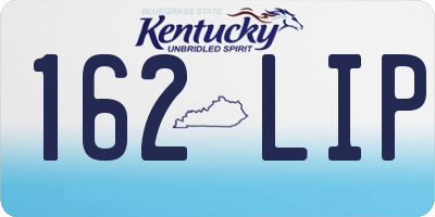 KY license plate 162LIP